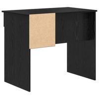 Bureau met lade Zwart eiken 90 x 49.5 x 75 cm Bewerkt hout - thumbnail