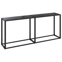 Wandtafel 180x35x75,5 cm gehard glas zwart - thumbnail