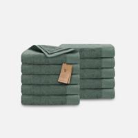 Walra Remade Cotton Handdoeken 60 x 110 cm - 550 gr/m² - Donker Groen - 10 stuks - thumbnail