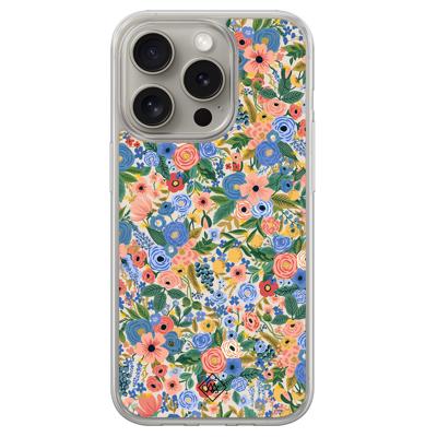 iPhone 15 Pro Max hybride hoesje - Blue gardens