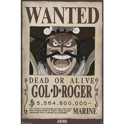 Poster One Piece - Wanted Gol .D. Roger 61x91,5cm Poster One Piece - Wanted Gol .D. Roger 61x91,5cm