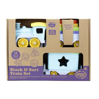Green Toys stapel en sorteer trein, 12dlg. Green Toys stapel en sorteer trein, 12dlg.