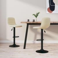 Barkrukken 2 st fluweel crmekleurig - thumbnail