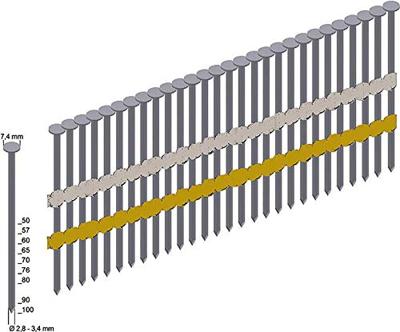 Prebena RK31/90BK Nagel met ronde kop (papiergebonden) Type RK 3000 stuk(s)