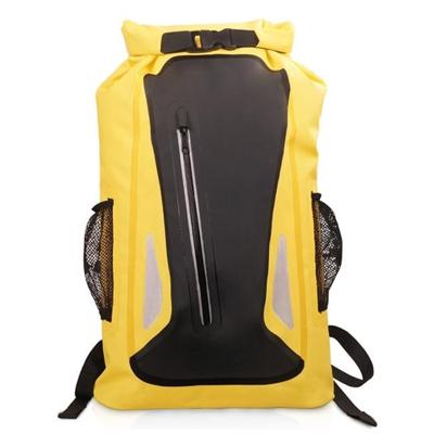 Outdoor waterdichte droge dubbele schouderband tas droge zak PVC vat tas capaciteit: 25L (geel)