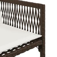 17-delige Tuinset met kussens poly rattan bruin - thumbnail