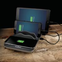 TA-7 4 port USB hub Qi fast wireless charging pad - thumbnail