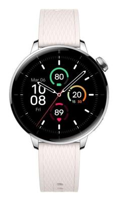 OnePlus Watch 3 43mm 3,35 cm (1.32") AMOLED Digitaal 466 x 466 Pixels Touchscreen Zilver, Titanium Wifi GPS