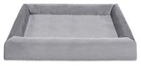 Bia bed royal fluweel overtrek hondenmand grijs BIA-80 100X80X15 CM - thumbnail