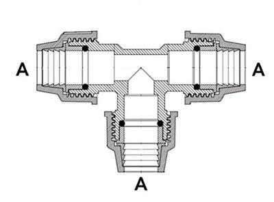 Cornat Pe-T-Stuk 20X20X20Mm - T610620 Cornat Pe-T-Stuk 20X20X20Mm - T610620