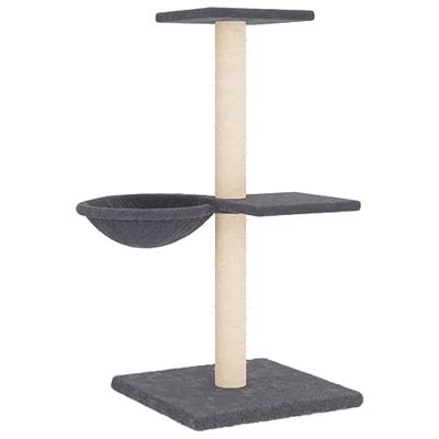 VidaXL Kattenmeubel met sisal krabpalen 72 cm donkergrijs