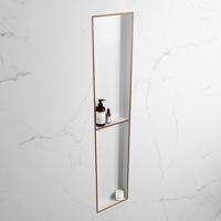 MONDIAZ EASY Nis 89,5x29,5cm in solid surface kleur Rust | Talc. 2 vakken geschikt voor in- of opbouw - thumbnail