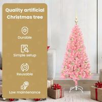 VidaXL Kerstboom met 150 led met standaard roze 120 cm pvc - thumbnail