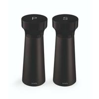 Amefa houten peper-zout molen set 15 cm 2 stuks zwart - thumbnail