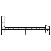 Bedframe metaal zwart 90x200 cm - thumbnail