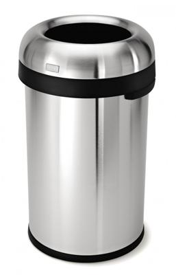 Simplehuman Afvalemmer Bullet Open 80 liter (zilver)