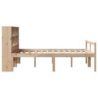 Bed met boekenkast zonder matras massief grenenhout 140x200 cm - thumbnail