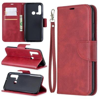 Retro Lambskin Texture Pure Color Horizontal Flip PU Leather Case with Holder & Card Slots & Wallet & Lanyard for Huawei P20 lite (2019) / nova 5i(Red Retro Lambskin Texture Pure Color Horizontal Flip PU Leather Case with Holder & Card Slots & Wallet & Lanyard for Huawei P20 lite (2019) / nova 5i(Red