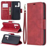 Retro Lambskin Texture Pure Color Horizontal Flip PU Leather Case with Holder & Card Slots & Wallet & Lanyard for Huawei P20 lite (2019) / nova 5i(Red - thumbnail