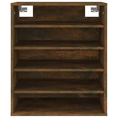 VidaXL Schoenenkast 60x35x70 cm bewerkt hout gerookt eikenkleurig VidaXL Schoenenkast 60x35x70 cm bewerkt hout gerookt eikenkleurig