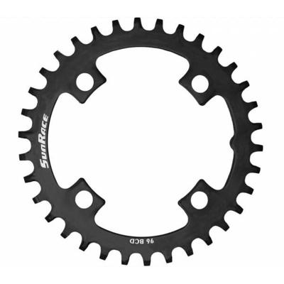 SunRace kettingblad 36T staal zwart, BCD 96