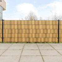 VidaXL Balkonschermen 5 st 255x19 cm poly rattan lichtbruin - thumbnail