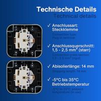 REV 0004090400 Wandcontactdoos dubbel Compleet AquaStorm Lichtgrijs, Zwart 1 stuk(s) - thumbnail