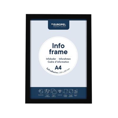 Infokader Europel zelfklevend A4 zwart Infokader Europel zelfklevend A4 zwart