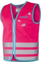 Wowow Reflectievest kids crazy monster maat m roze - thumbnail