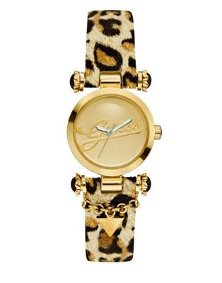 Horlogeband Guess W10619L1 Leder Bruin