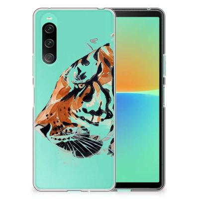 Smartphone hoesje Sony Xperia 10 V Watercolor Tiger