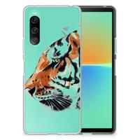 Smartphone hoesje Sony Xperia 10 V Watercolor Tiger - thumbnail