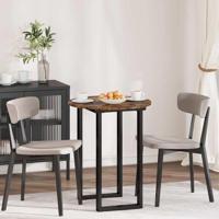 Tafelblad Gerookt eiken 60 x 60 x 1.5 cm Bewerkt hout - thumbnail