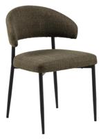 Bendt Eetkamerstoel 'Britney' Structuurstof, kleur Groen - thumbnail