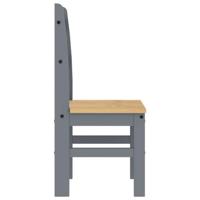 Eetkamerstoelen 2 st 40x46x99 cm massief grenenhout grijs - thumbnail