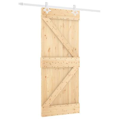 Schuifdeur met beslag 80x210 cm massief grenenhout