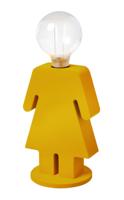 ETH Houten tafellampEve Velvet geel - 05-TL3289-33 - thumbnail