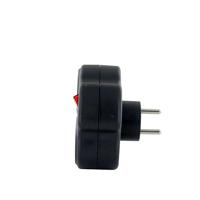 Domino 3x16A - CHACON - Driehoek met schakelaar - Zwart - thumbnail