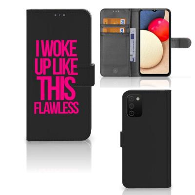 Samsung Galaxy A03s Hoesje met naam Woke Up - Origineel Cadeau Zelf Maken Samsung Galaxy A03s Hoesje met naam Woke Up - Origineel Cadeau Zelf Maken