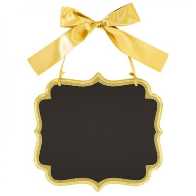 Amscan Krijtbord classic goudkleurig glitter 25 cm | 36 stuks