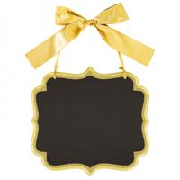 Amscan Krijtbord classic goudkleurig glitter 25 cm | 36 stuks - thumbnail