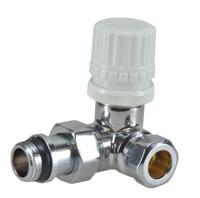 Riko Thermostaat radiator kraan haaks-links chroom - thumbnail