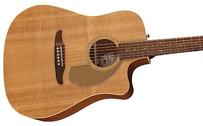 Fender Redondo Player Natural WN Gold Pickguard elektrisch-akoestische westerngitaar - thumbnail