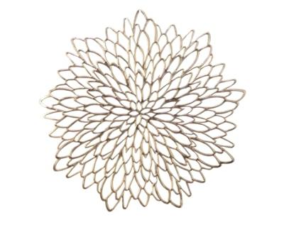Decoris placemat bloem 38cm champagne