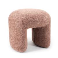 By-Boo Hocker 'Sahi' Bouclé, kleur Terracotta - thumbnail