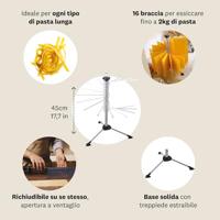 Marcato Pasta Droogrek - Kunststof - Transparant - thumbnail