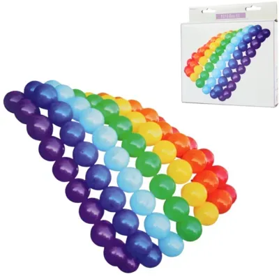 Amscan diy ballonnen regenboog 13 cm 77 stuks | 8 stuks