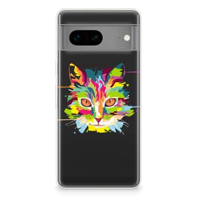 Google Pixel 7 Telefoonhoesje met Naam Cat Color Google Pixel 7 Telefoonhoesje met Naam Cat Color