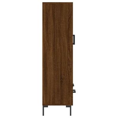 Hoge kast 69,5x31x115 cm bewerkt hout bruineikenkleurig