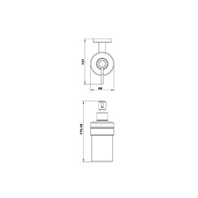 Plieger Vigo zeepdispenser glas met houder chroom 4784424